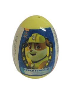 Oeuf surprise Pat Patrouille Jaune avec figurine 2D certifié halal de 10g