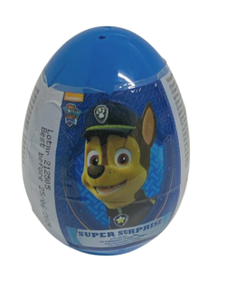 Oeuf surprise Pat Patrouille Bleu avec figurine 2D certifié halal de 10g