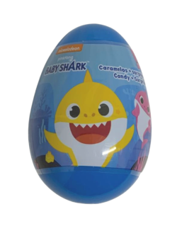 Oeuf surprise Baby SharkBleu avec figurine 2D certifié halal de 10g
