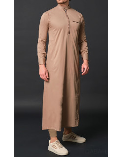 Qaba'il : Amir - Qamis Long Camel de Luxe Gamme Premium