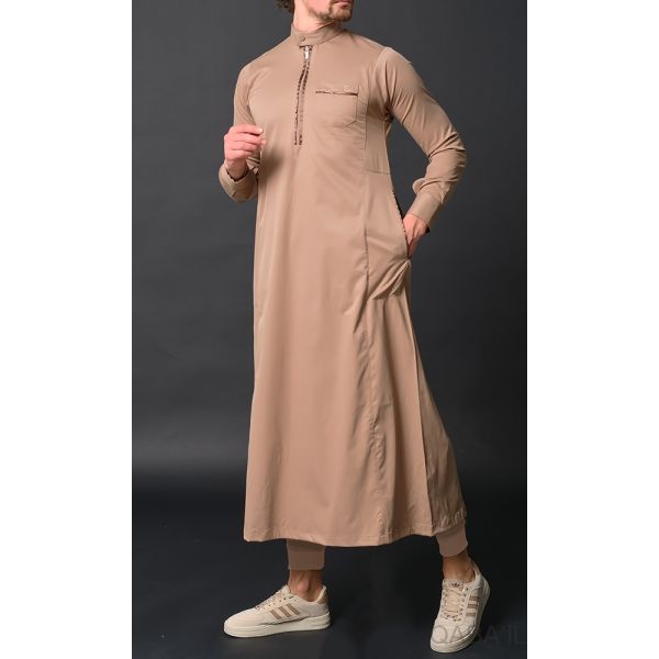 Qaba'il : Amir - Qamis Long Camel de Luxe Gamme Premium