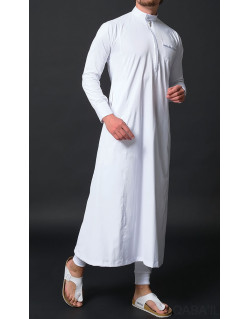 Qaba'il : Amir - Qamis Long Blanc de Luxe Gamme Premium