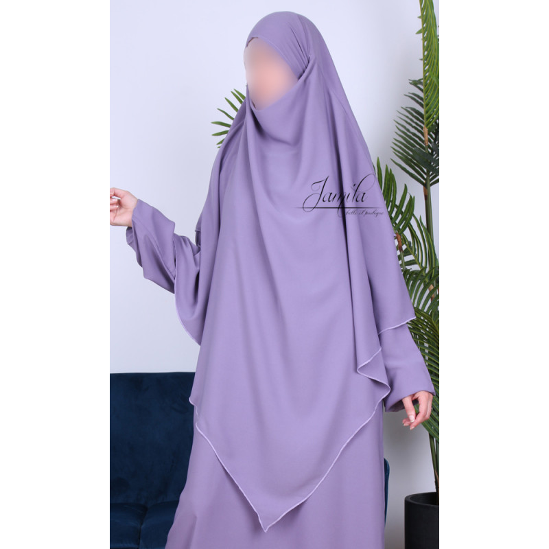 Abaya Papillon - Camel Foncé - Microfibre Léger - Jamila