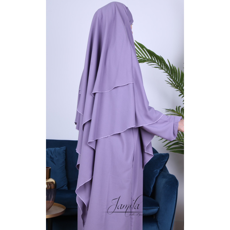 Khimar Lila Jamila : léger, doux et double voile