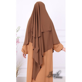 Abaya Papillon - Camel Foncé - Microfibre Léger - Jamila