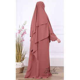 Abaya Papillon - Camel Foncé - Microfibre Léger - Jamila