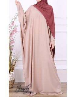 Abaya Papillon - Beige - Microfibre Léger - Jamila