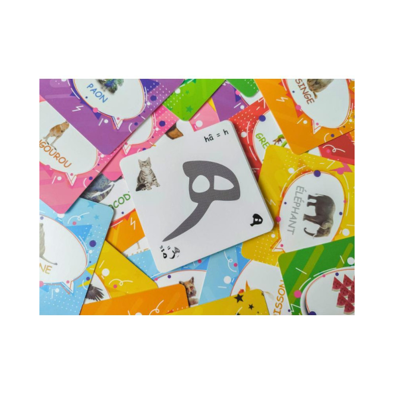 Carte Alphabet et Chiffres Arabe- Blanc - 40 Cartes - The Family - A partir de 3 ans Carte Alphabet et Chiffres Arabe- Blanc - 40 Cartes - The Family - A partir de 3 ans