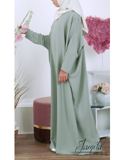 Abaya Papillon Fille Microfibre Enfant - Kaki Clair- Jamila