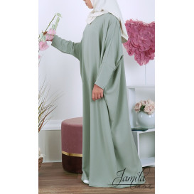 Abaya Papillon Fille Microfibre Enfant - Kaki Clair- Jamila