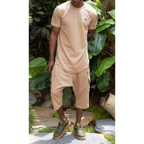 Ensemble IGO : Sarouel Cargo et T-shirt Camel, Qaba'il