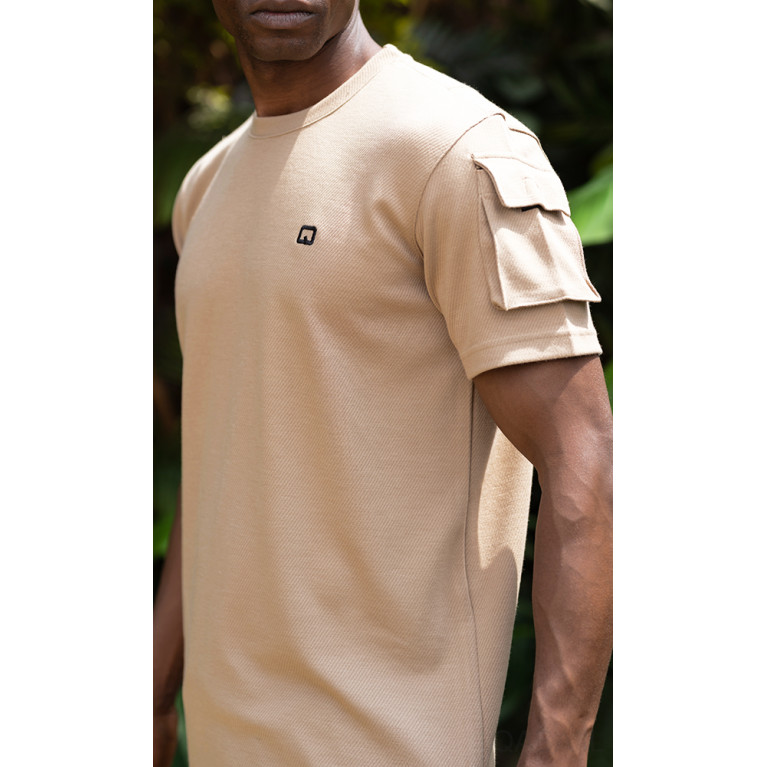 Ensemble IGO : Sarouel Cargo et T-shirt Camel, Qaba'il