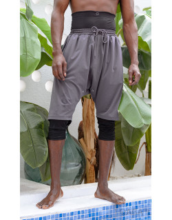 Sarouel de Bain Cycliste - SwimShort - Anthracite - Qaba'il
