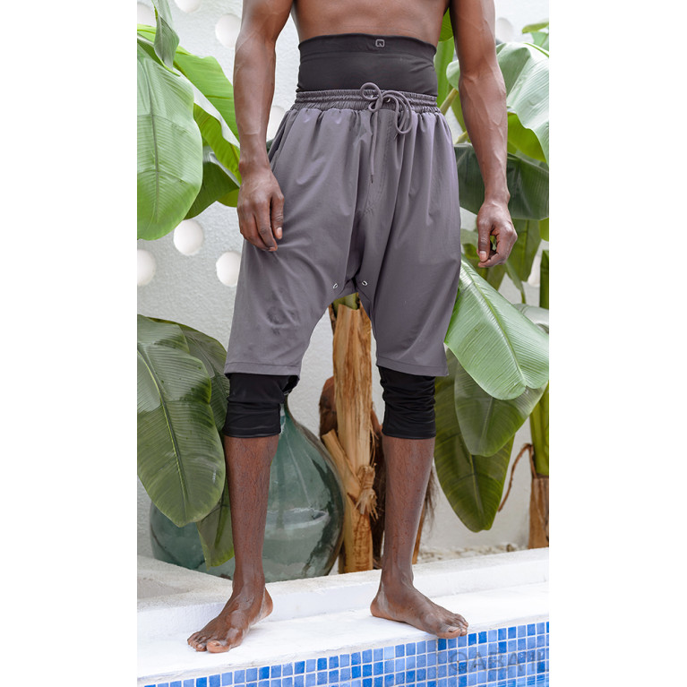 Sarouel de Bain Cycliste - SwimShort - Anthracite - Qaba'il