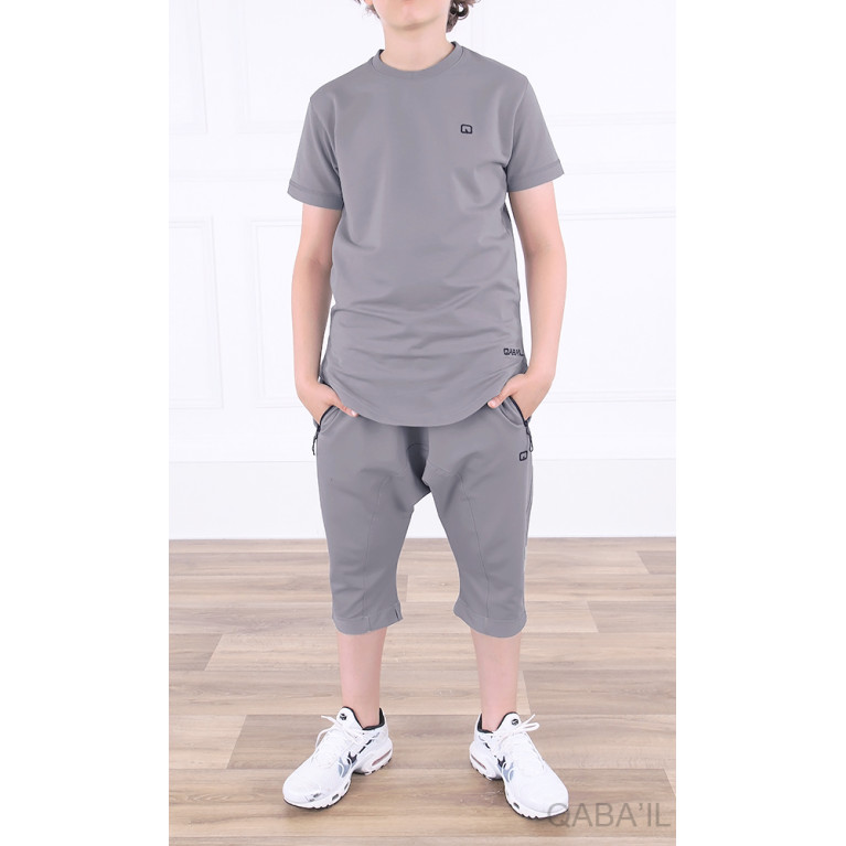 Ensemble Nautik Kid - Kaki - Sarouel + T-Shirt de 3 à 16 ans - Qaba'il