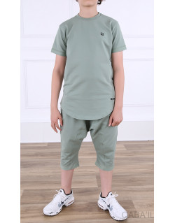 Ensemble Nautik Kid - Kaki - Sarouel + T-Shirt de 3 à 16 ans - Qaba'il