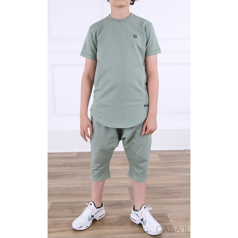 Ensemble Nautik Kid - Kaki - Sarouel + T-Shirt de 3 à 16 ans - Qaba'il