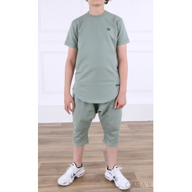 Ensemble Nautik Kid - Kaki - Sarouel + T-Shirt de 3 à 16 ans - Qaba'il