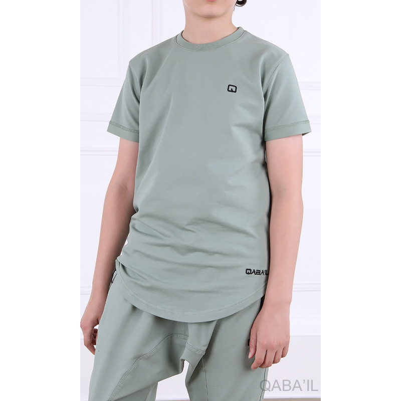 Ensemble Nautik Kid - Vert Amande - Sarouel + T-Shirt de 3 à 16 ans - Qaba'il