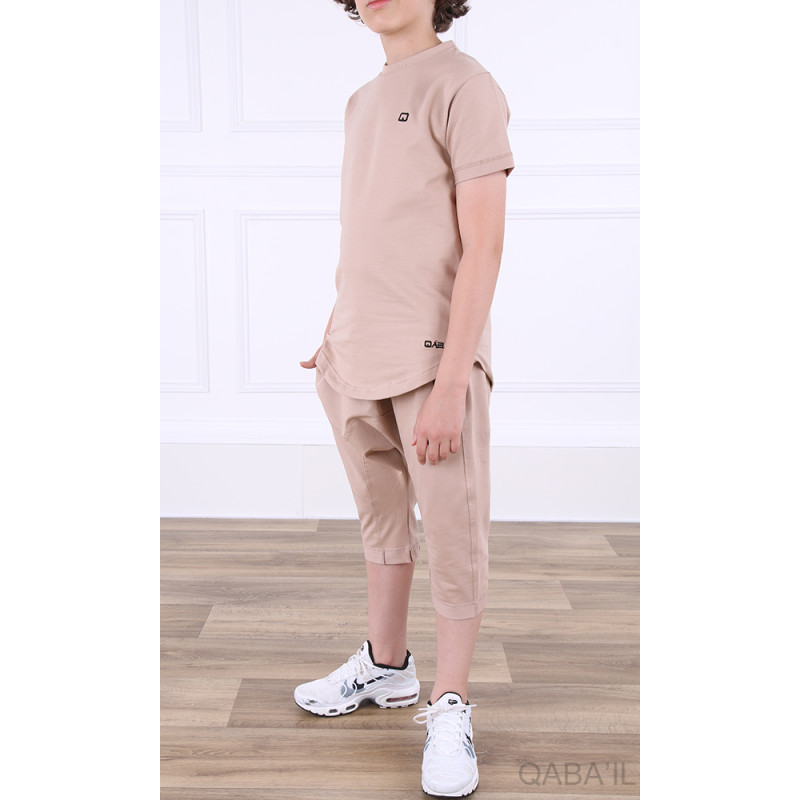 Ensemble Nautik Kid - Kaki - Sarouel + T-Shirt de 3 à 16 ans - Qaba'il