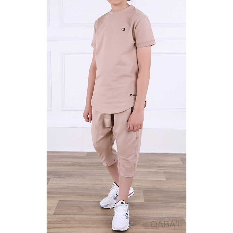 Ensemble Nautik Kid - Kaki - Sarouel + T-Shirt de 3 à 16 ans - Qaba'il