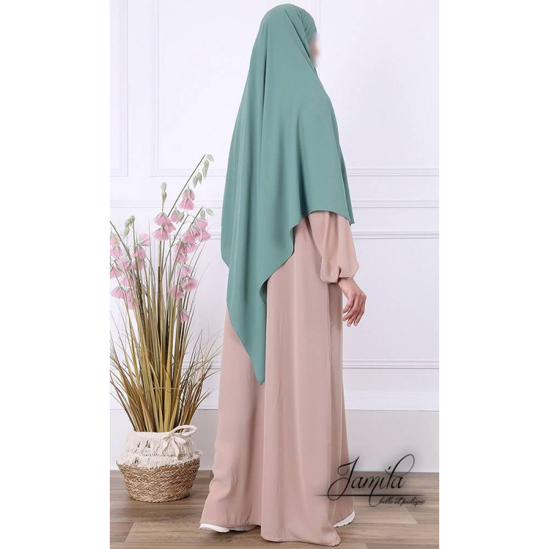 Khimar - Bleu Jean - Microfibre Léger - Jamila