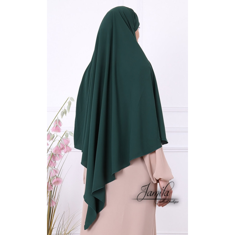 Khimar - Vert Sapin - Microfibre Léger - Jamila