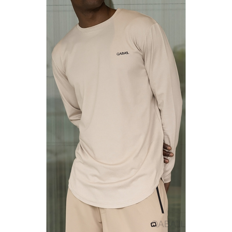 T-Shirt Léger Beige Manches Longues Qaba'il : S23