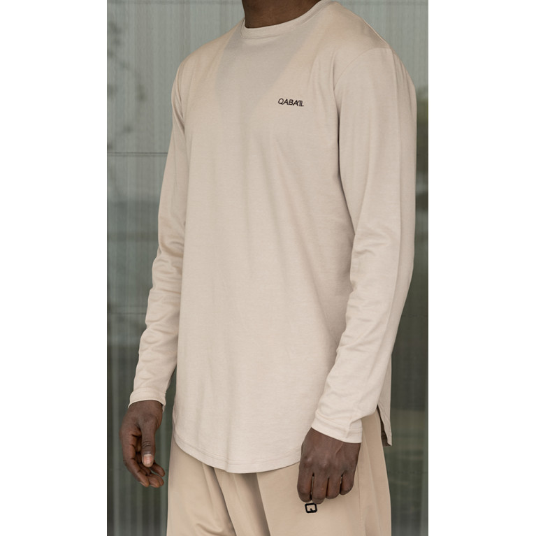 T-Shirt Léger Beige Manches Longues Qaba'il : S23