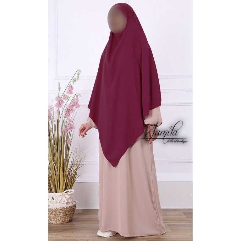 Khimar - Fushia foncé - Microfibre Léger - Jamila