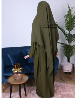 Khimar - Vert Kaki - Microfibre Royal - Jamila - 2661K1R