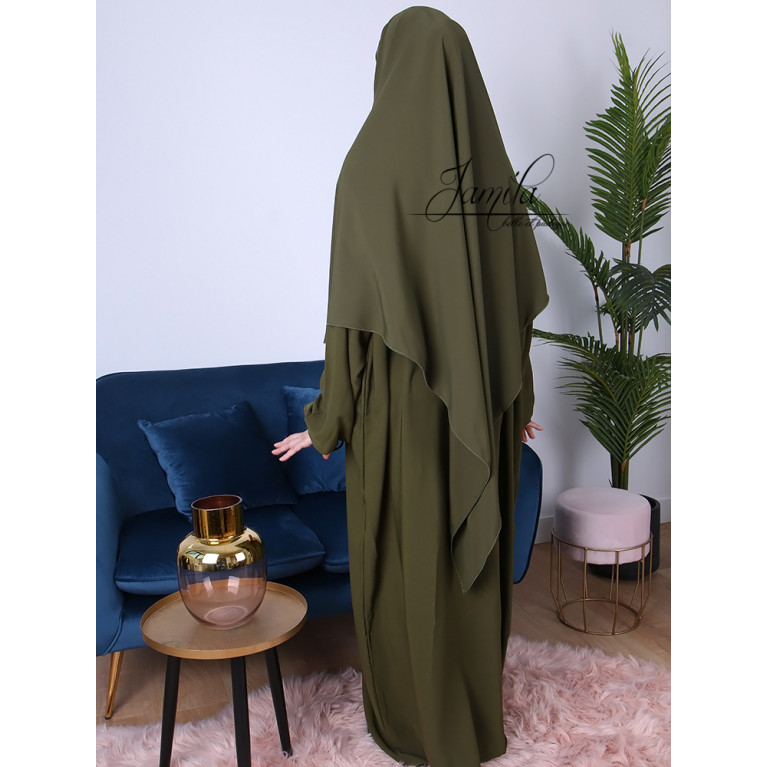 Khimar - Vert Kaki - Microfibre Royal - Jamila - 2661K1R