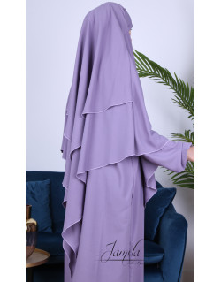 Khimar Lila Jamila : Microfibre Royal, doux et double voile - 2315K2R