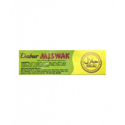 Dentifrice Herbal Miswak - 30gr + 15gr Gratuit - Laboratoire Dabur