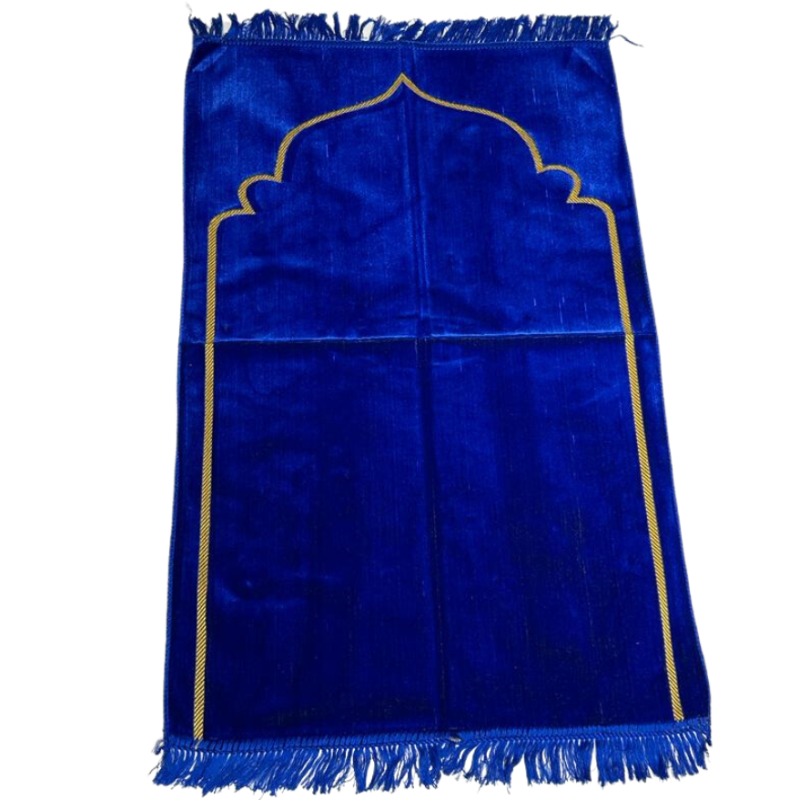 Tapis De Prière Musulman Bleu Roi - Antidérapant, Lavable, Léger Et Pliable, Pour Maison, Mosquée, Voyage