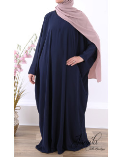Abaya Papillon - Bleu Nuit - Royal - Jamila