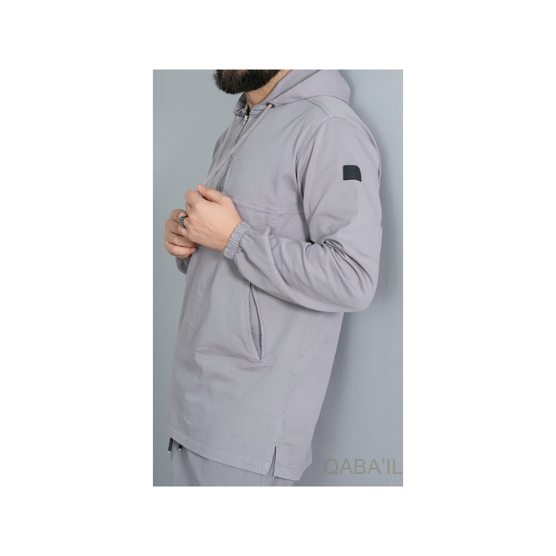 Sweat Capuche en Coton Stretch - Anthracite - Qaba'il : Haut Kameron