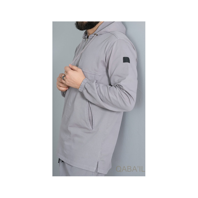 Sweat Capuche en Coton Stretch - Anthracite - Qaba'il : Haut Kameron