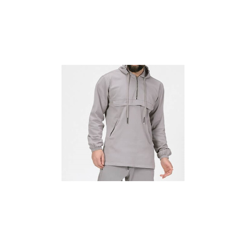 Sweat Capuche en Coton Stretch - Anthracite - Qaba'il : Haut Kameron