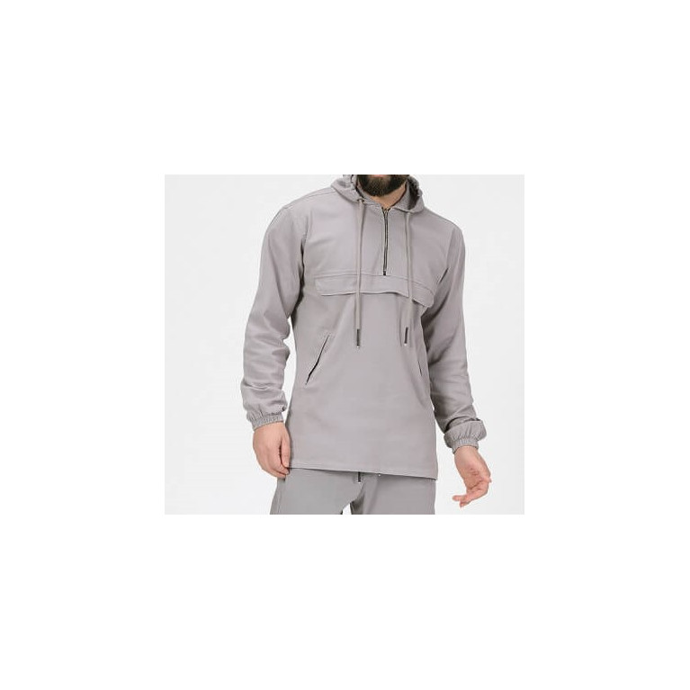 Sweat Capuche en Coton Stretch - Anthracite - Qaba'il : Haut Kameron