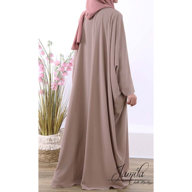 Abaya Papillon - Taupe - Royal - Jamila