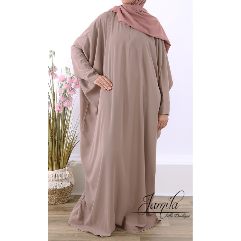 Abaya Papillon - Taupe - Royal - Jamila 