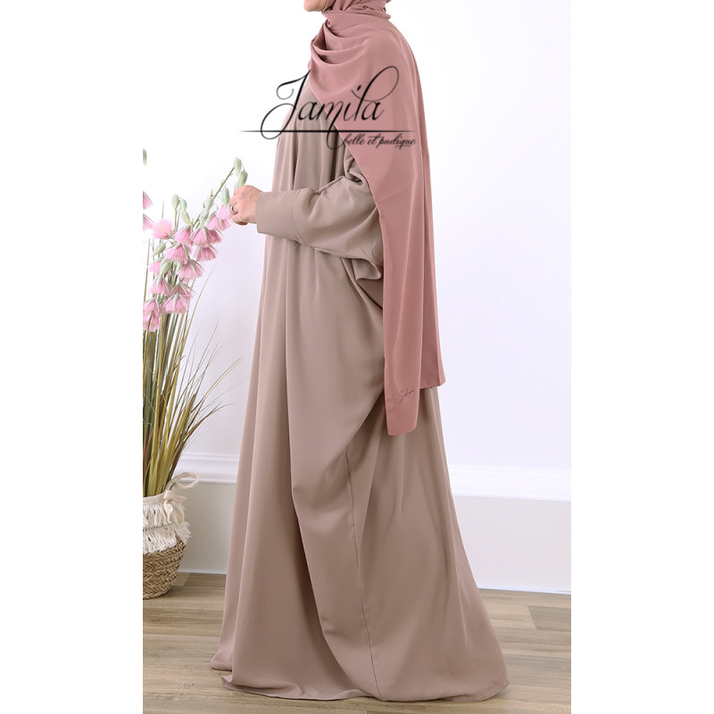 Abaya Papillon - Taupe - Royal - Jamila