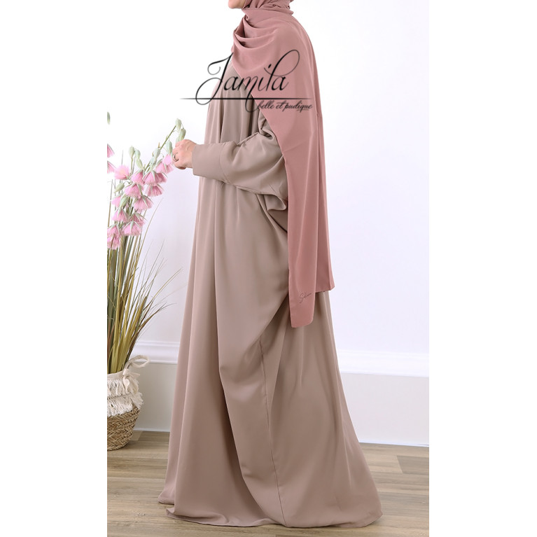 Abaya Papillon - Taupe - Royal - Jamila 