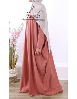 Abaya Papillon - Rose Saumon - Royal - Jamila