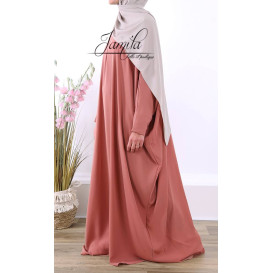 Abaya Papillon - Rose Saumon - Royal - Jamila 