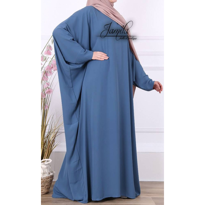 Abaya Papillon - Bleu Jean - Royal - Jamila