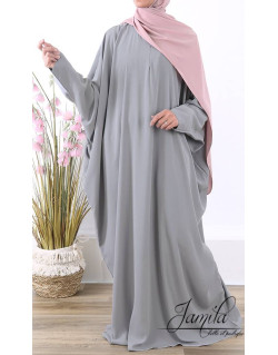 Abaya Papillon - Gris Bleu - Royal - Jamila
