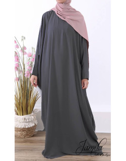 Abaya Papillon - Gris Anthracite - Royal - Jamila - 2637APRY