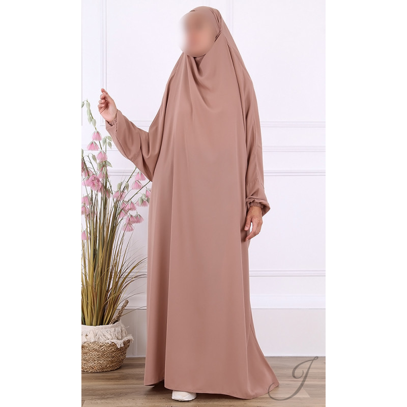 JIlbab 1 Pièce - Taupe rosé - Microfibre Léger - Jamila